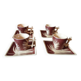 Lot de 4 tasses et soucoupes  Amadeus
