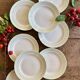 Set of 8 vintage mint and gold dessert plates Saint Amand