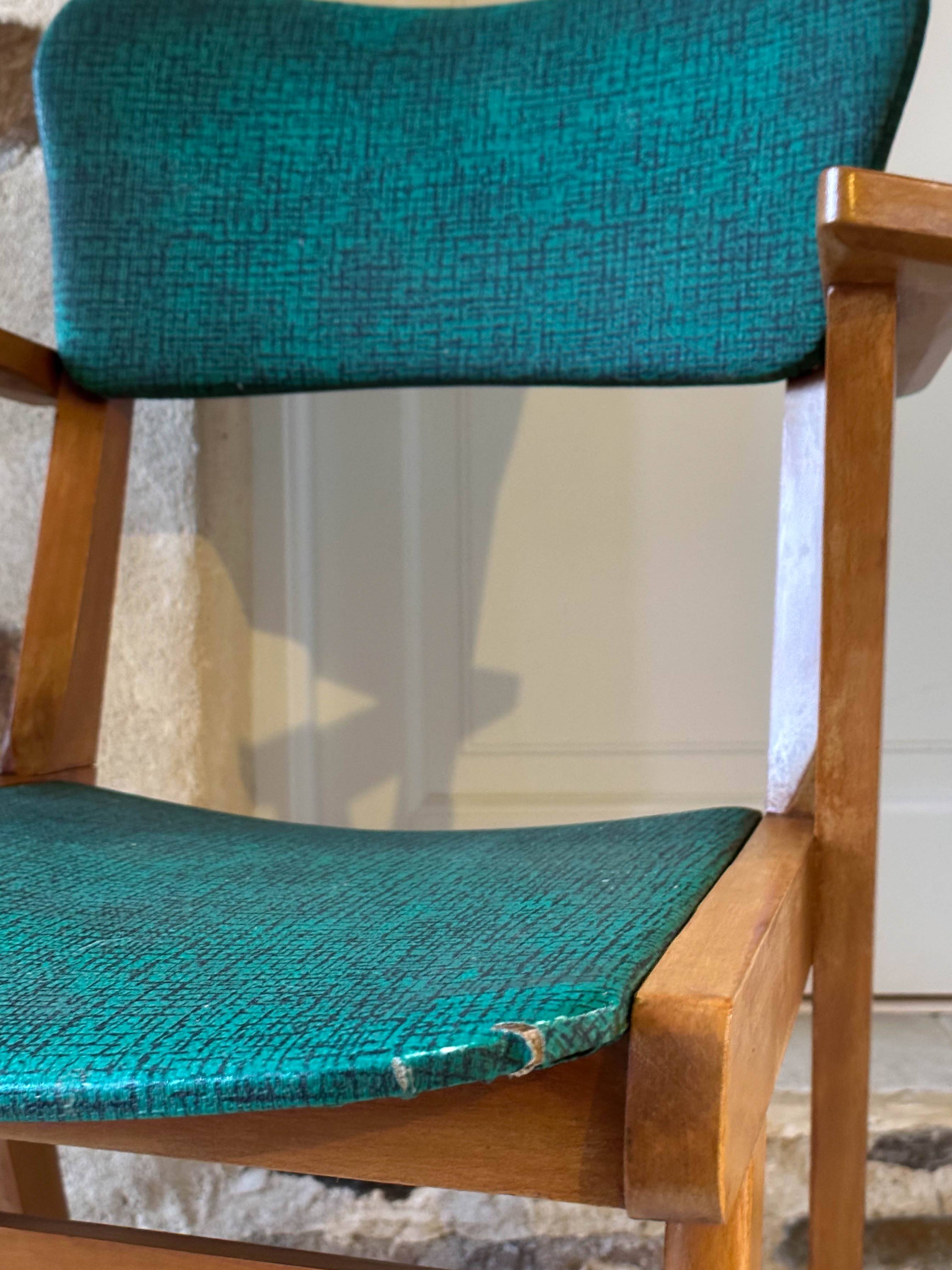 Green bridge chair - 1950s/60s