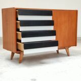 U-458 black and white sideboard by Jiri Jiroutek for Interier Praha