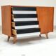 U-458 black and white sideboard by Jiri Jiroutek for Interier Praha