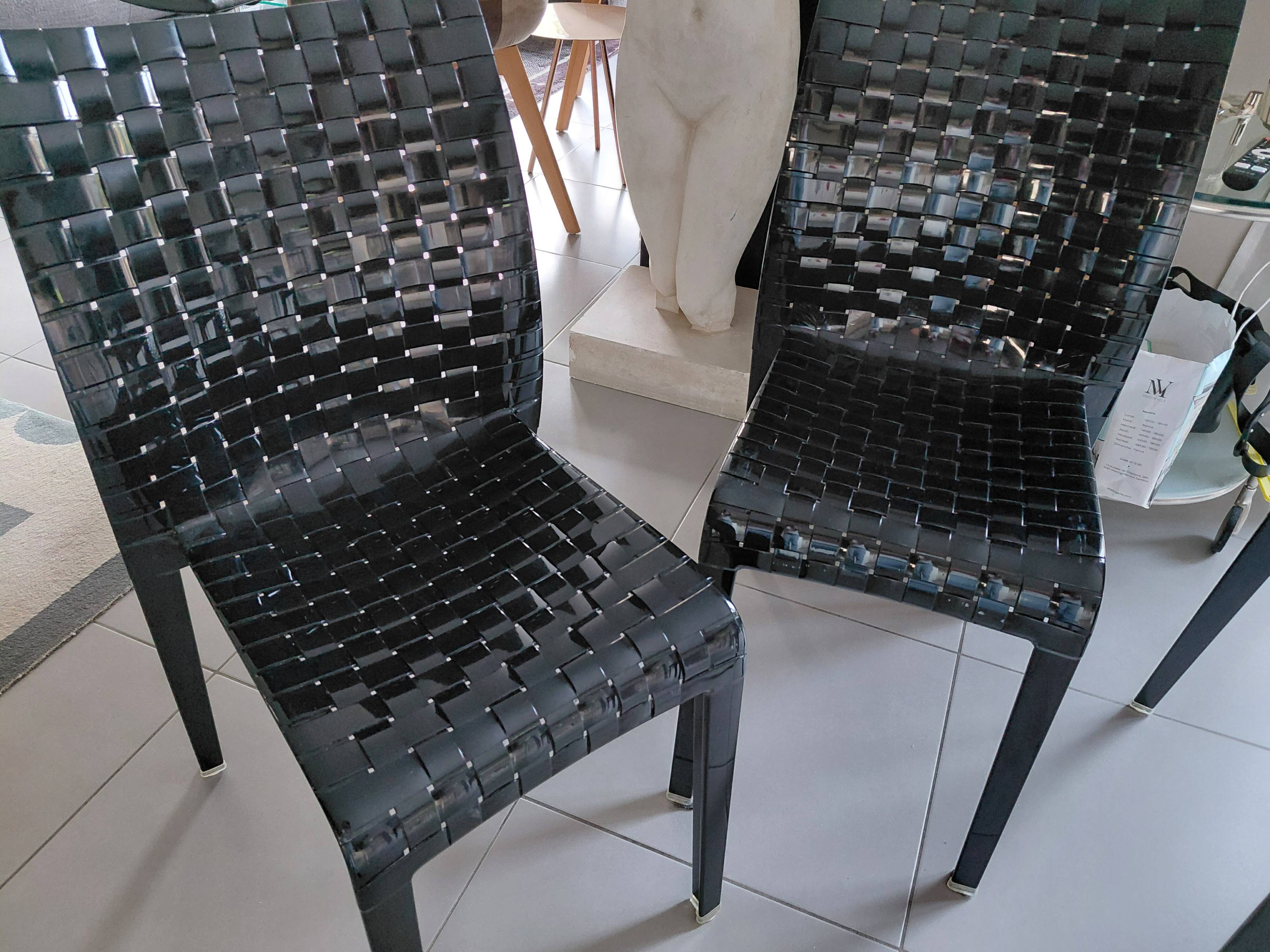 Kartell ami ami black chairs