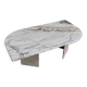 Large Italian postmodern marble coffee table, sculptural vintage stone table, 1980s