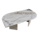 Large Italian postmodern marble coffee table, sculptural vintage stone table, 1980s