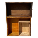 Vintage oak geometric drawer floor