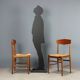 Vintage beech chairs, bent plywood, design, Italy, 1950s