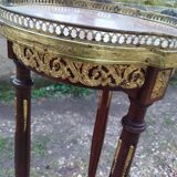 Antique Louis XVI style side table with marble top