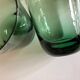 Set de 7 verres gobelets XXL en verre vert 1960