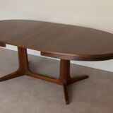 Scandinavian style oval table in central foot with extensions