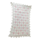 Pink and white crochet single bedspread 135X210 cm