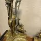 Pair of very large castle andirons in gilded bronze from the Napoleon III period