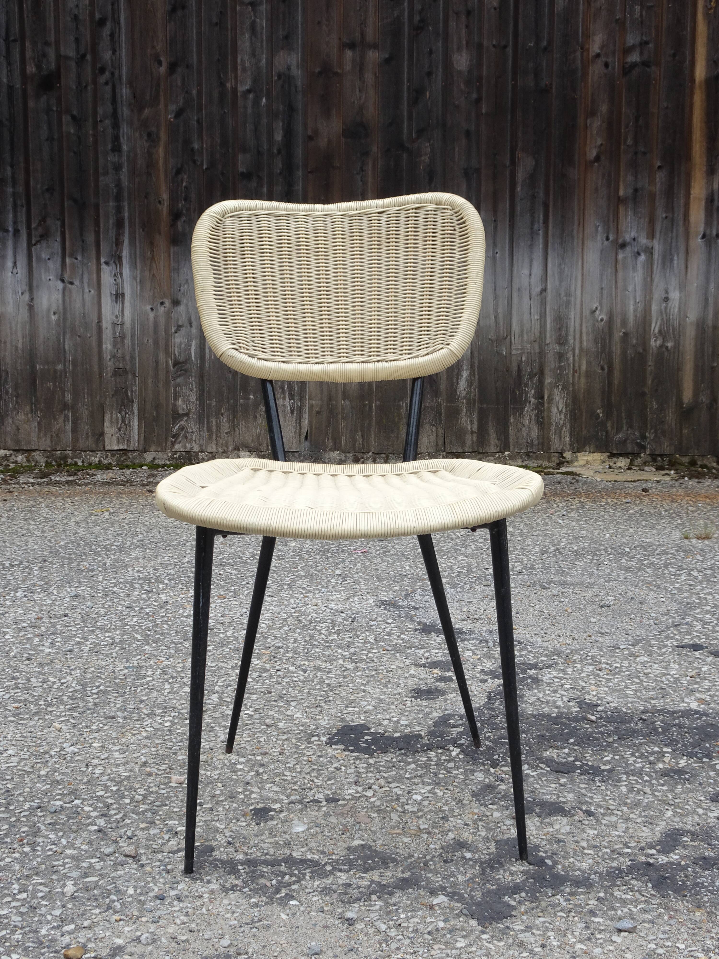 Chair model France, creation and edition Rougier around 1956.