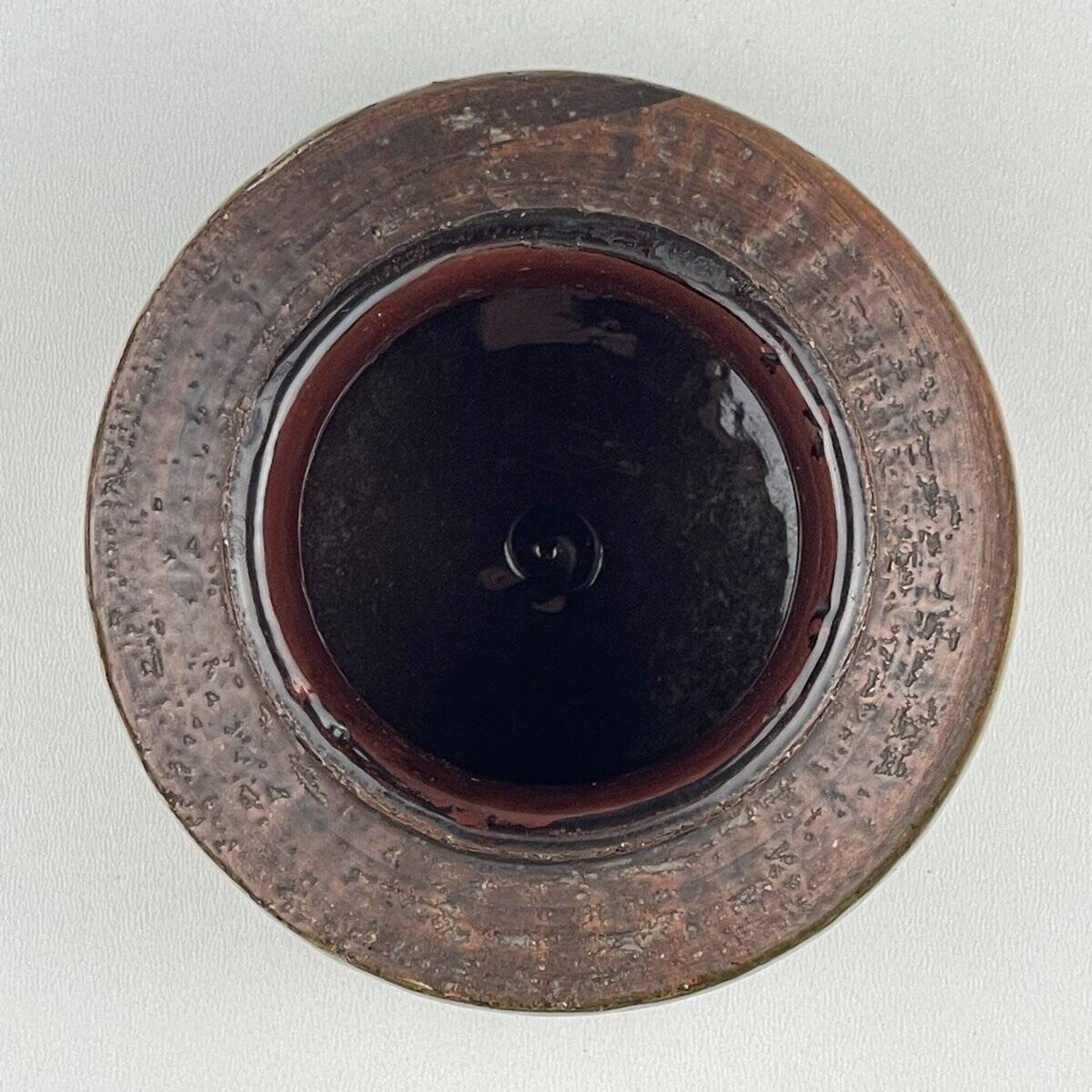 Small vintage ceramic vase by Aldo Londi for Bitossi, Italy, 1970s.