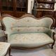 Louis Philippe style living room with embroidered upholstery - Sofa and 4 chairs