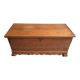 Rustic carved wooden chest trunk