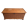 Rustic carved wooden chest trunk