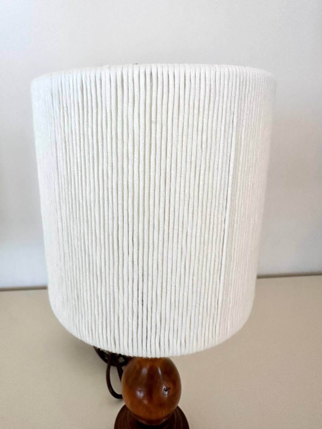 Wood and cotton lamp