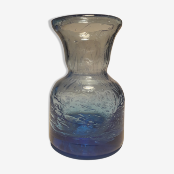 Blown bubble glass vase