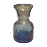 Blown bubble glass vase