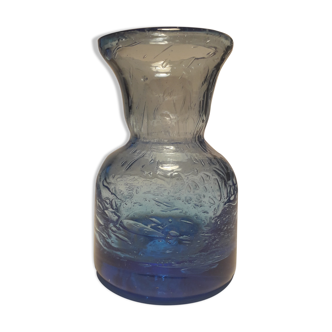 Blown bubble glass vase