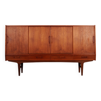 Teak highboard, Danish design, 1970s, manufactured by Børge Dam