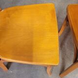 Series of 4 bistro chairs signed Baumann 1950 vintage