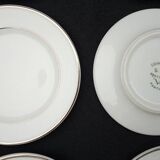 Vintage Vista Alegre Coimbra Dessert Plate Set of 6 Elegant Silver Rim