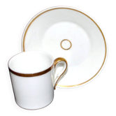 Porcelaine Charles Hebert Rouen – Tasse à café litron ancienne en porcelaine liseré or