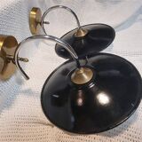 Wall lights in enamelled sheet metal