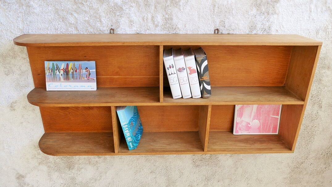 Wooden wall shelf