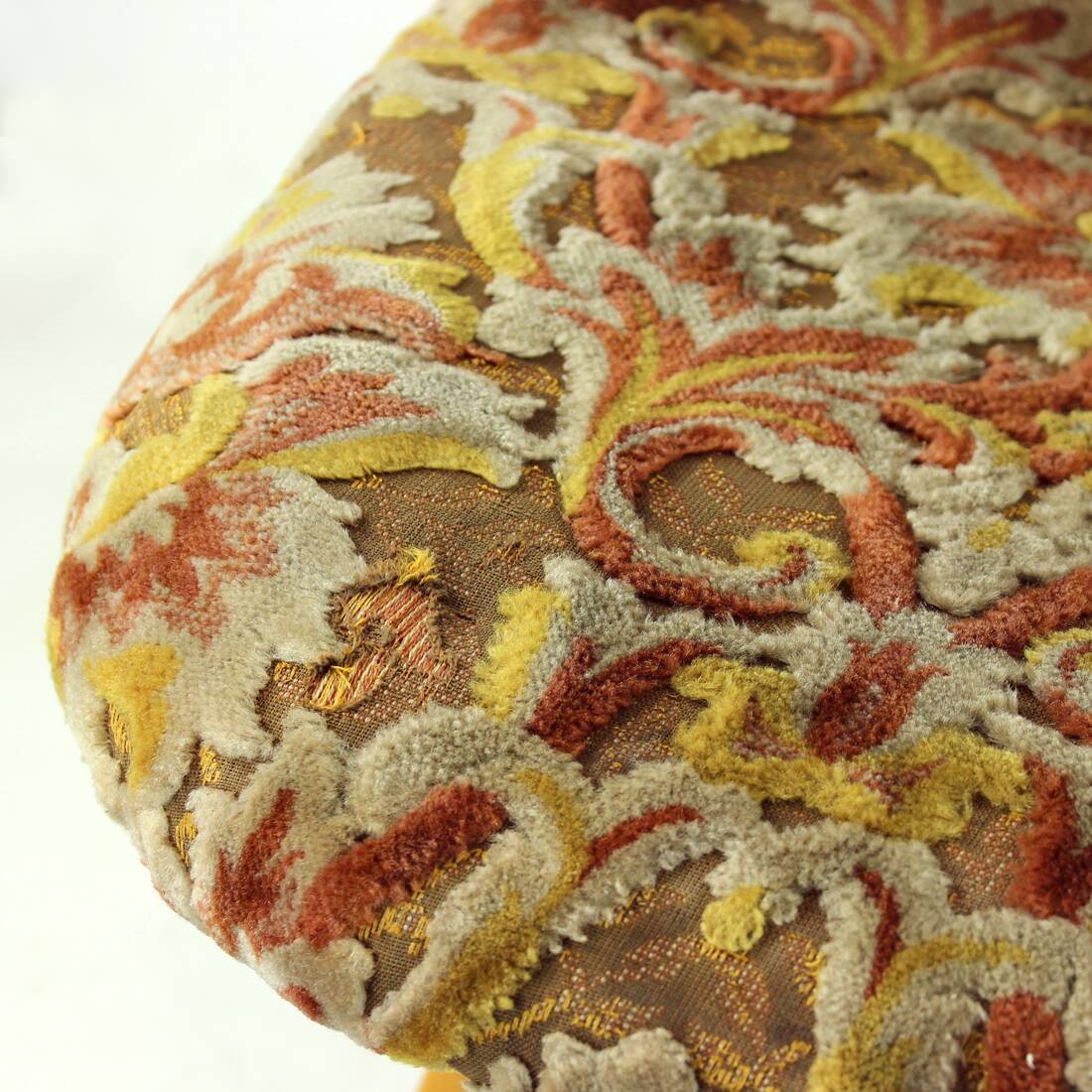 Midcentury Shell Chair By Miroslav Navratil In Original Velvet, Czechoslova