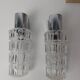 Pair of chrome wall lights