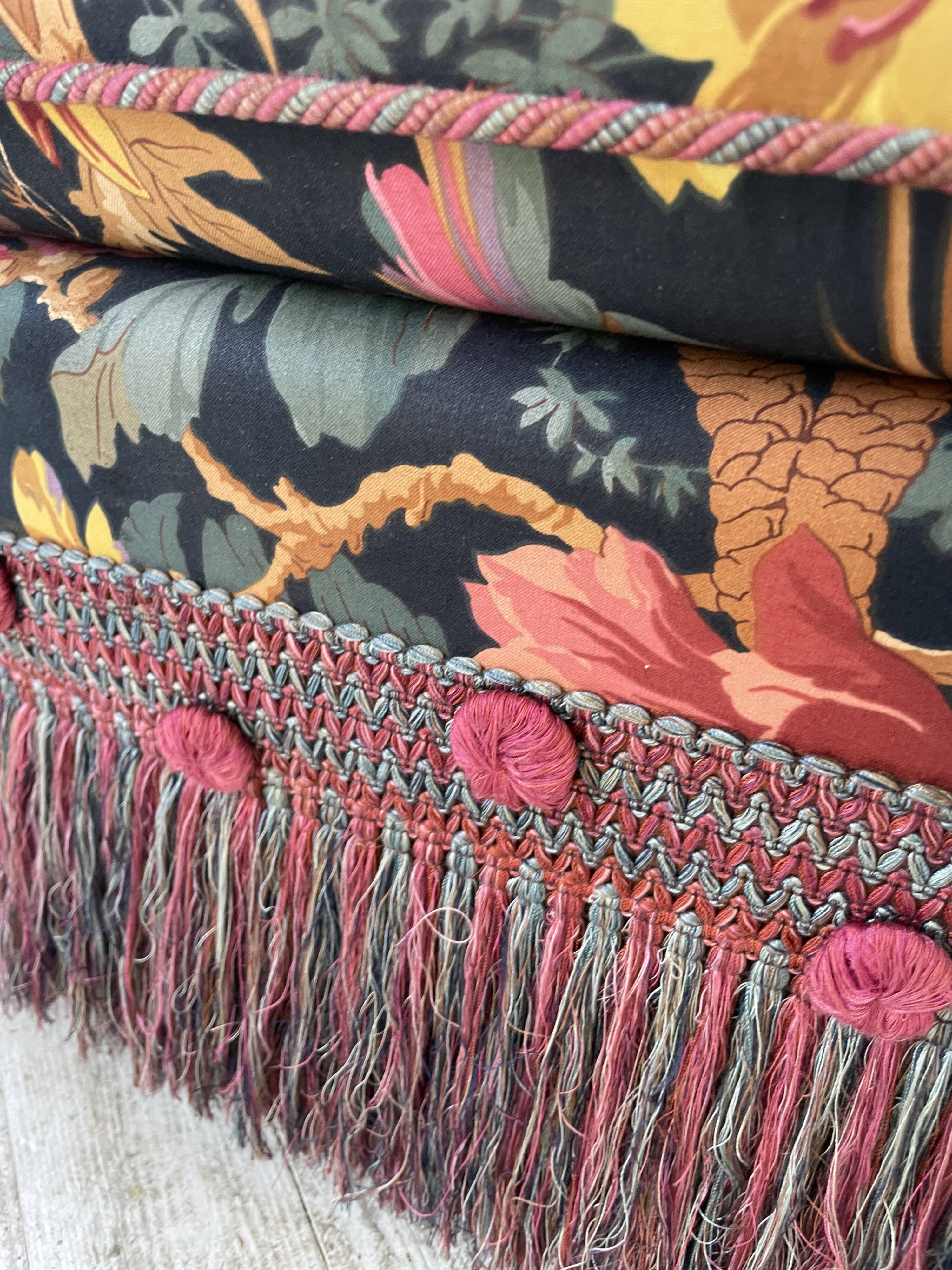 Jean Roche flowered armchair with armrests