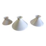 Set of 3 opaline lampshades - early 20th century
