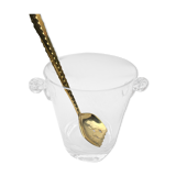 Ice bucket and golden spoon