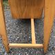 Vintage desk with beech compass legs with 3 drawers.