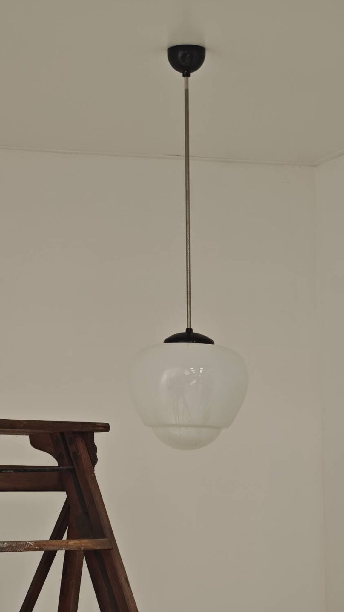 Czechoslovak opaline and Bakelite Bauhaus suspension