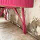 Commode rotin rose vintage