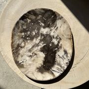 Très grand vide poche ou plat en bois pétrifié