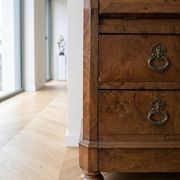 Louis-Philippe secretary chest of drawers with marble top