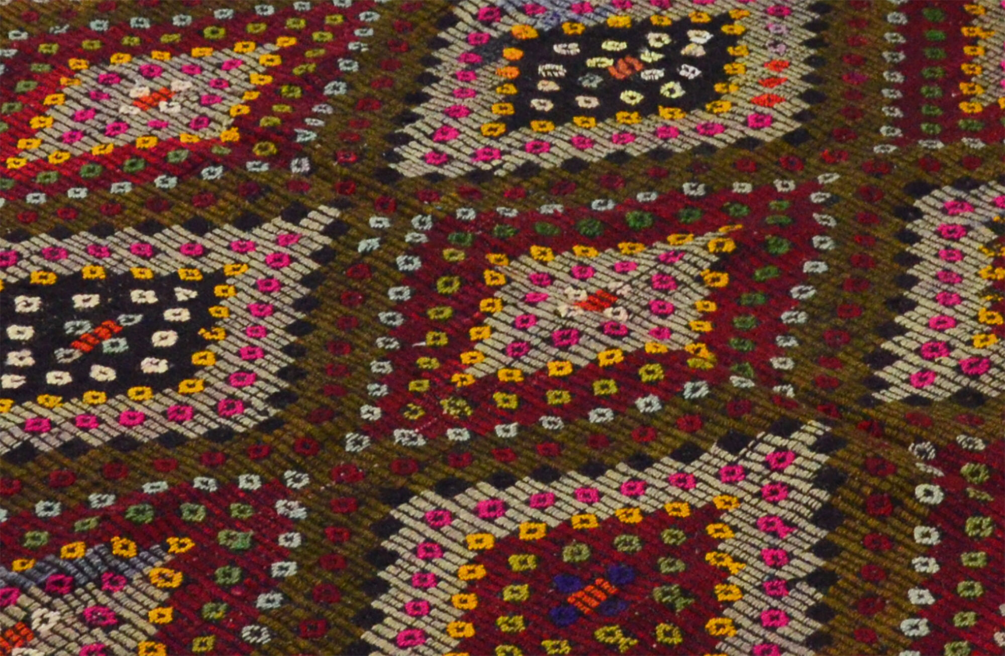 Anatolian handmade kilim rug 243 cm x 180 cm