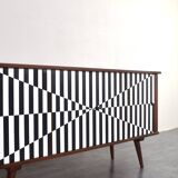 Mid-Century Op-Art Sideboard, 1960s.