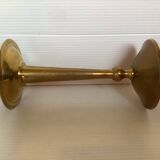 Asymmetrical brass candle holder