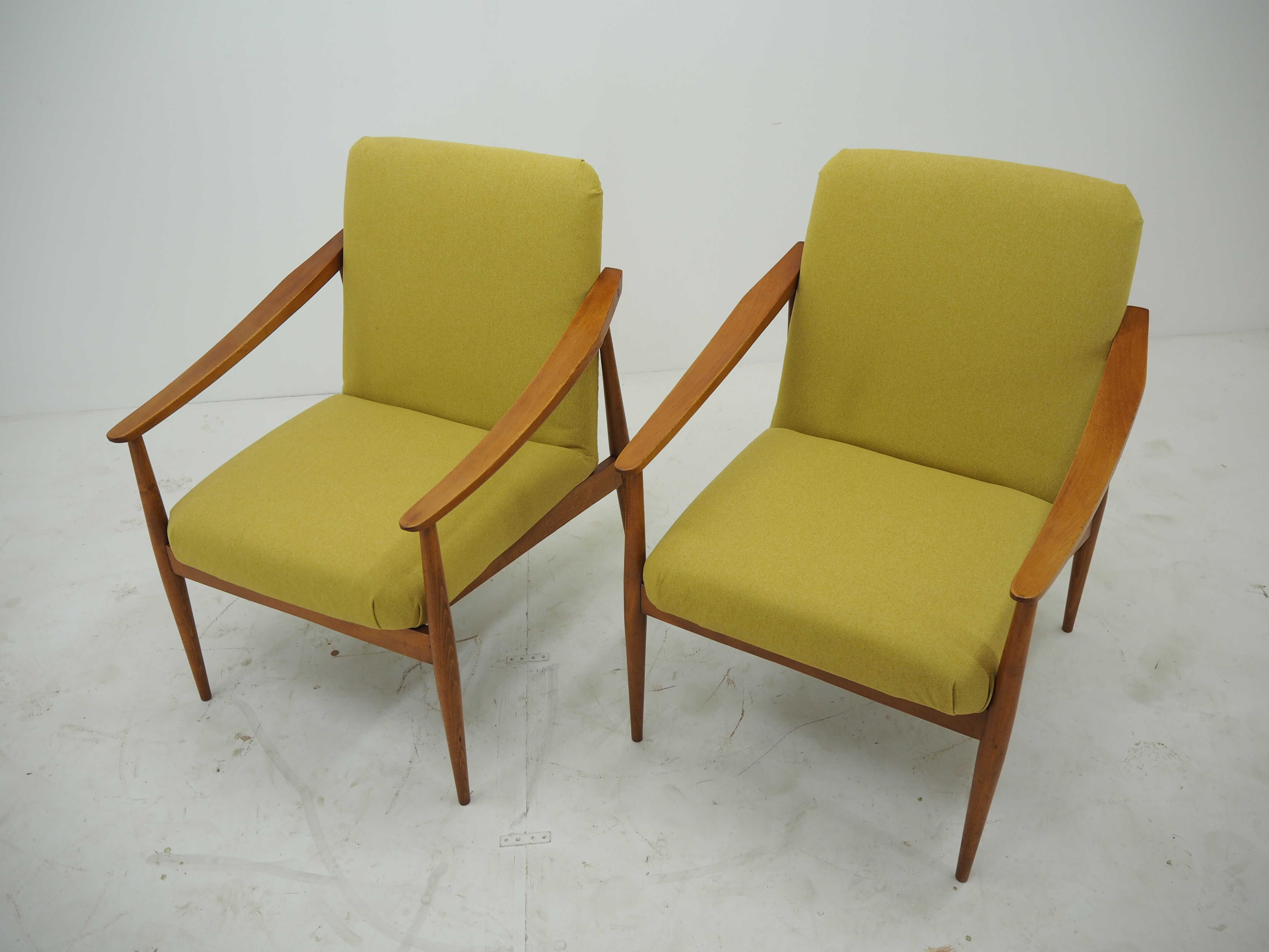 1960s Pair of Midcentury Armchairs, Czechoslovakia-