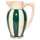 Vintage white and green ceramic porcelain vase from the mid-20th century, Germany, 1960s.