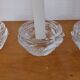 3 bougeoirs cristal d’Arques modèle "royale"