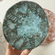 Pair of Vallauris ceramic dinner plates