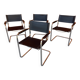 Set of 4 vintage cantilever chairs 1980
