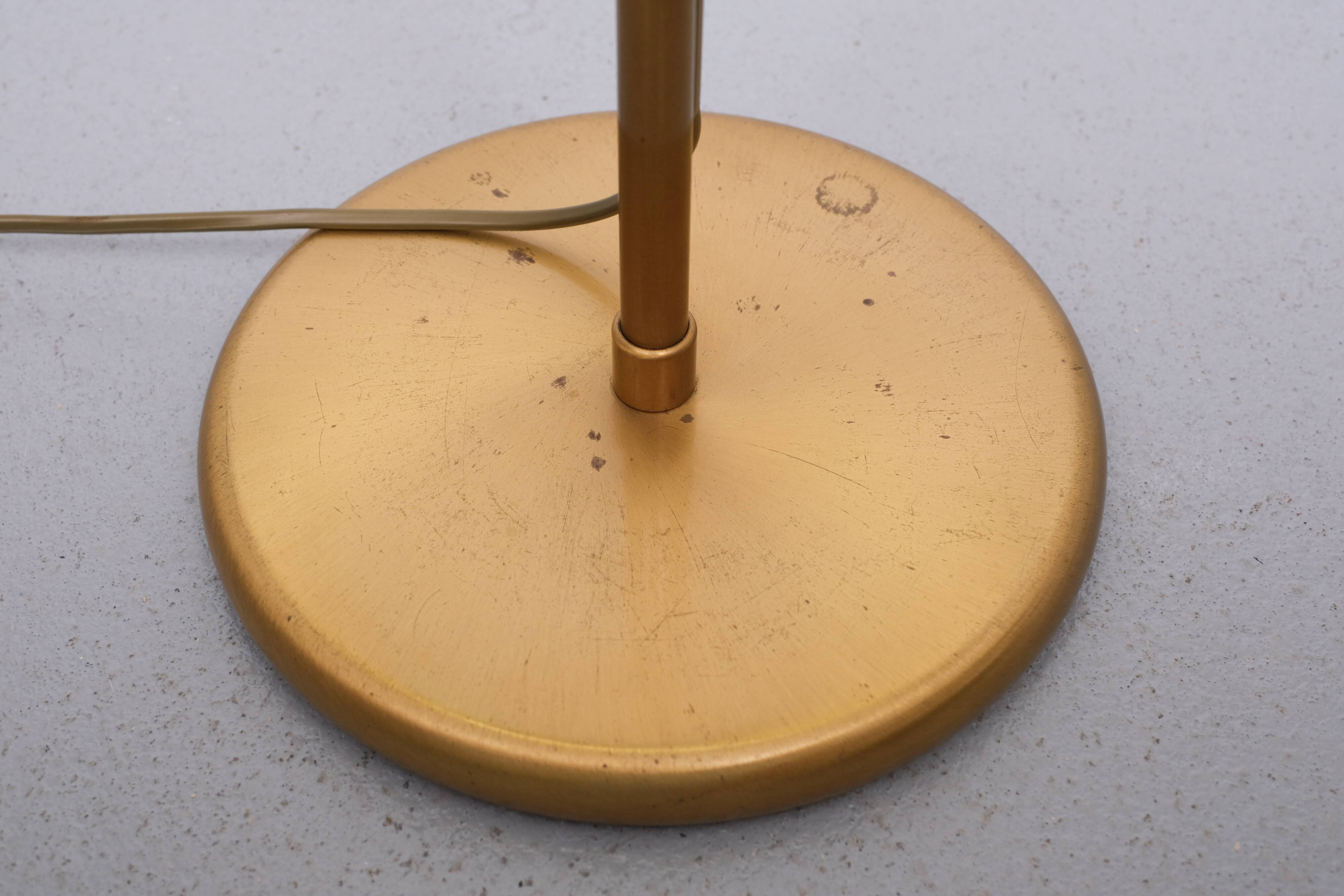 Holtkoetter Swing Arm Brass Floor lamp 1980s Germany