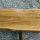 Pair of brutalist benches in solid blond elm by Aranjou, France, 1970s